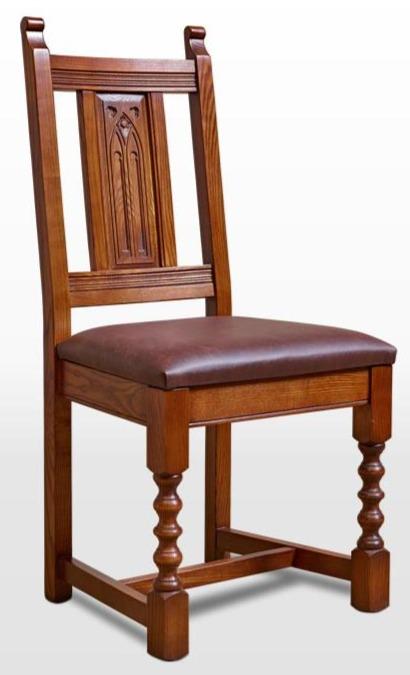Old Charm Leather Dining Chair