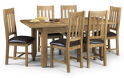 Zona Oak Extending Oak Dining Table Set