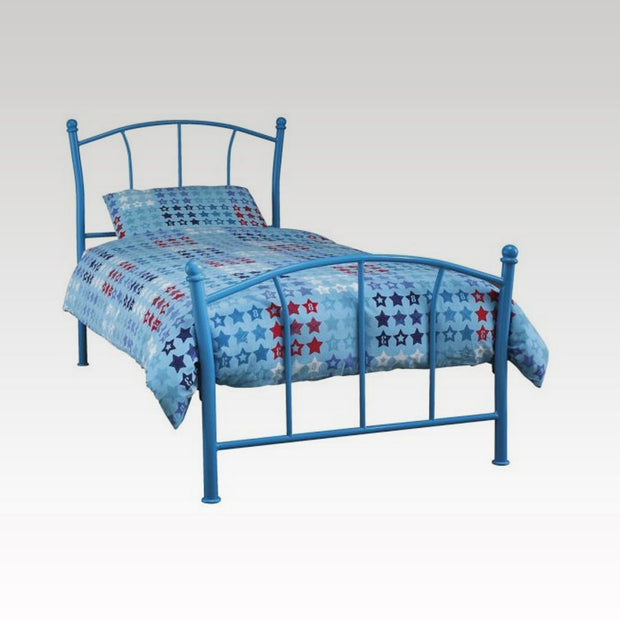 Penny Single Metal Bed Frame in Blue