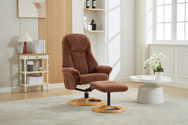 Aruba Swivel Recliner Chair & Footstool