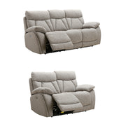 Boston 3 + 2 Seater POWER recliner sofas - In Beige