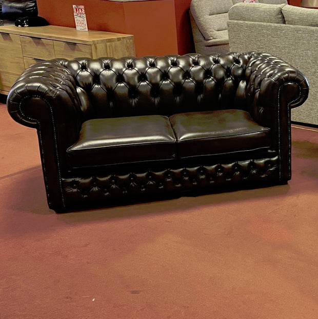 Chesterfield Sofa 3 Seater and 2 Seater (FULL LEATHER, CLEARANCE)