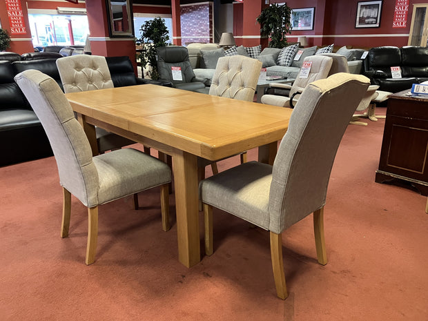 Normandy extending table and 4 chairs (ex display)