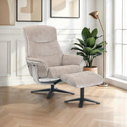 Hudson Swivel Recliner Chair & Footstool