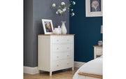 Salerno 2-Tone 4 Drawer Chest Of Drawers