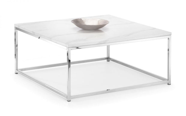 Scala White Marble Top Coffee Table