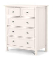Maine 3+2 Drawer Chest Of Drawers - Surf White