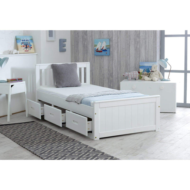 Amani Mission Storage Bed (White)