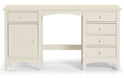Cameo Twin Pedestal Dressing Table - Stone White