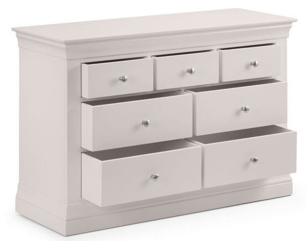 Clermont 4+3 Drawer Chest - Light Grey