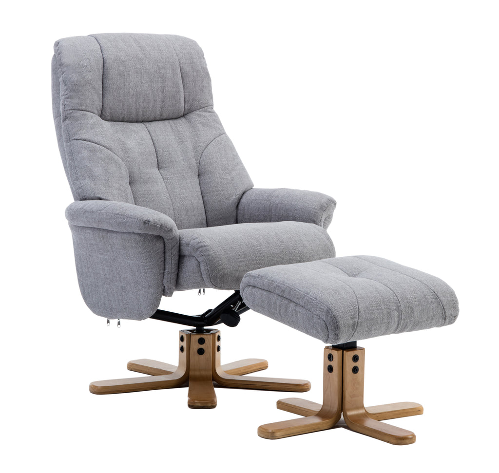 Swivel recliner best sale chairs with footstool