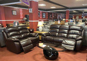 Emma 3 Seater and 2 Seater POWER Leather Recliner Sofa Set