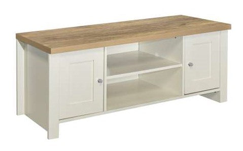 Cream and deals oak tv stand