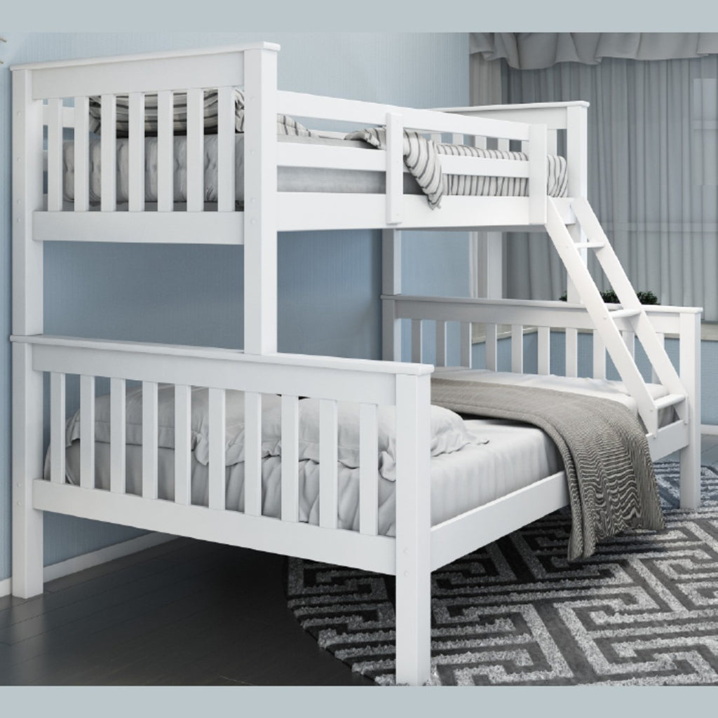 Mission Triple Bunk Bed White or Honey House of Reeves