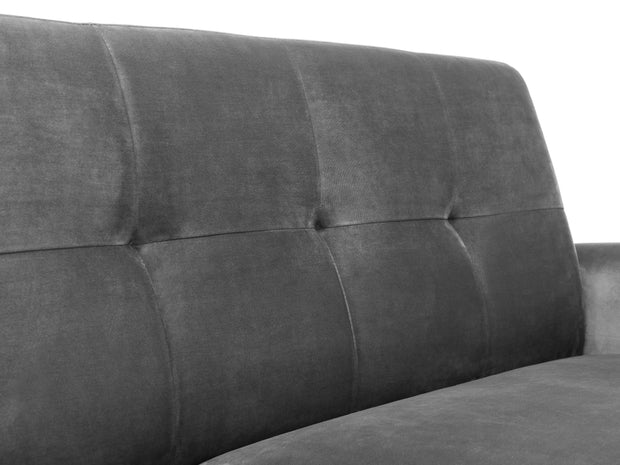 Monza 2 Seater Sofa - Grey Velvet