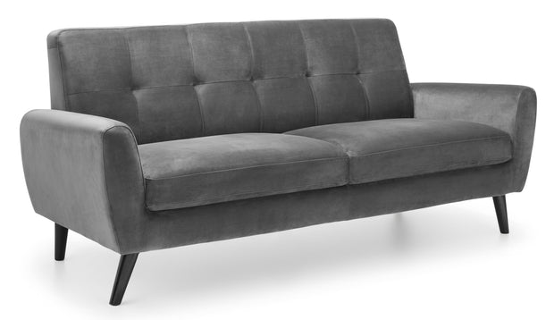 Monza 2 Seater Sofa - Grey Velvet