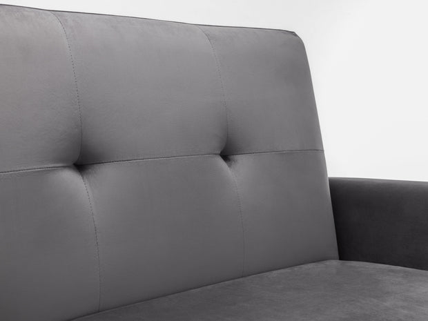 Monza 3 Seater Sofa - Grey Velvet