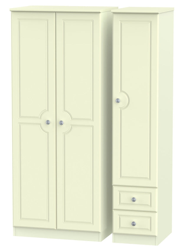 Pembroke 3 Door 2 Drawer Plain Wardrobe