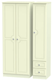 Pembroke 3 Door 2 Right Drawer Tall Plain Wardrobe