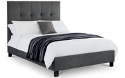Sorrento High Headboard Bed - Slate Linen