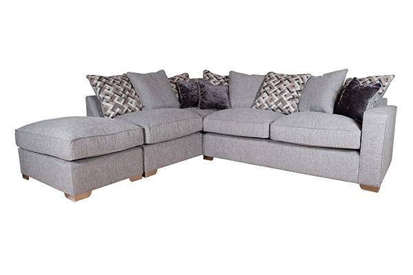 Chicago 2 by 1 Seater and Footstool Sofa Bed Corner Group