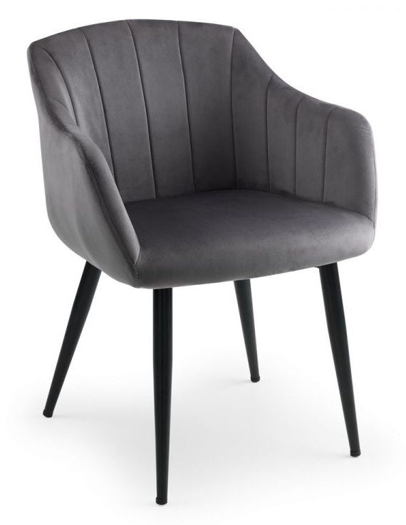 Hobart Scalloped Chair - Grey