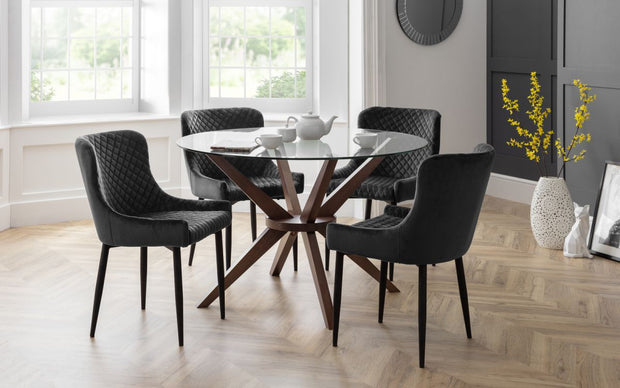 Luxe Velvet Dining Chair - Grey