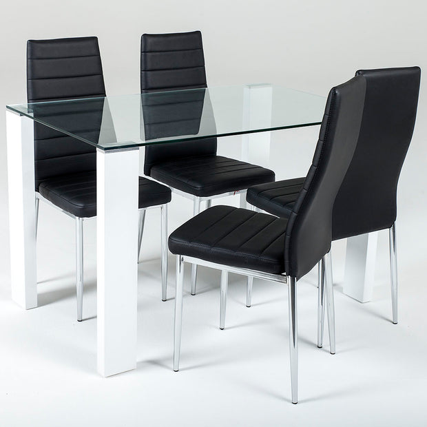 Savona Medium Set Black or White (4 Torino Chairs)