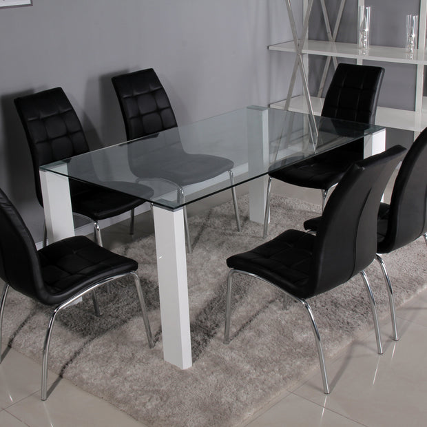 Savona Large Set Black or White (6 Lugano Chairs)