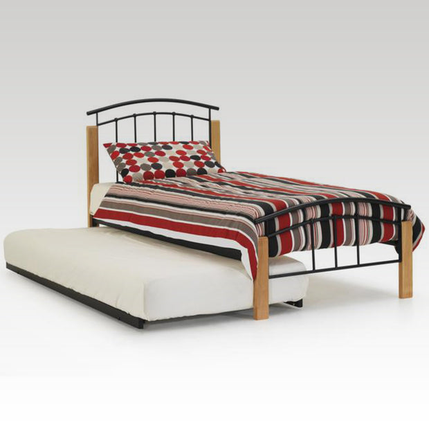 Tetras Single Bed & Guest Bed Frame in Beech & Black