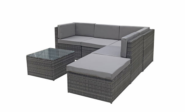 Stella Modular Corner Sofa in 8mm Flat Grey Weave